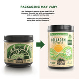 Earth Fed Muscle vaso con batido beneficiando aporte proteico diario
