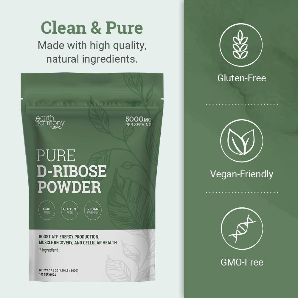 Close-up del polvo de Earth Harmony Naturals, textura fina y pura