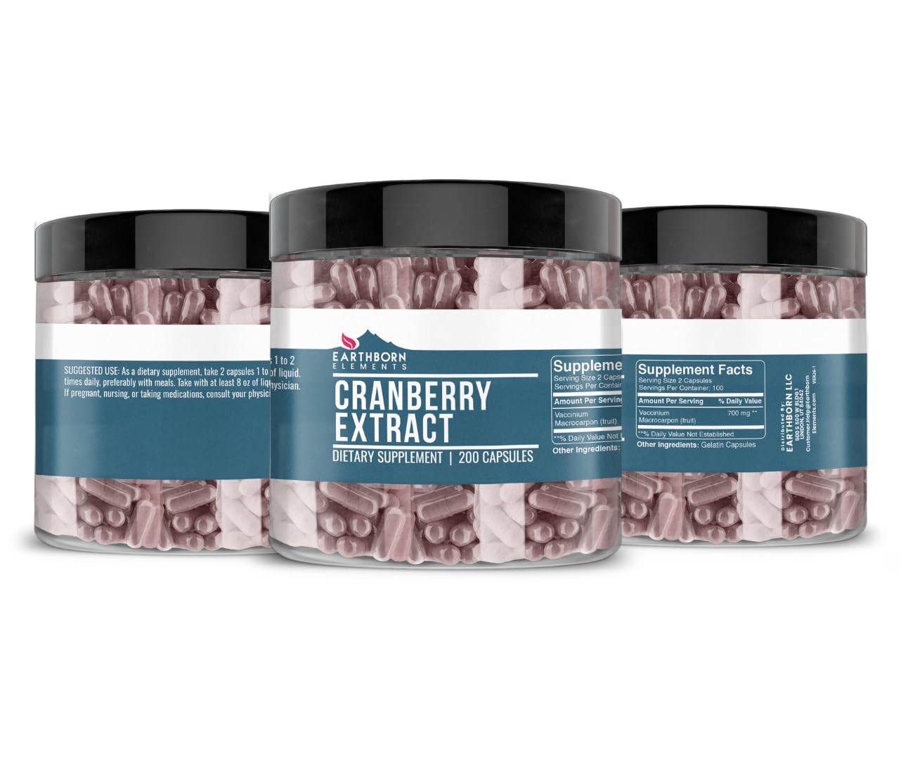 Earthborn Elements etiqueta con lista de ingredientes sin aditivos