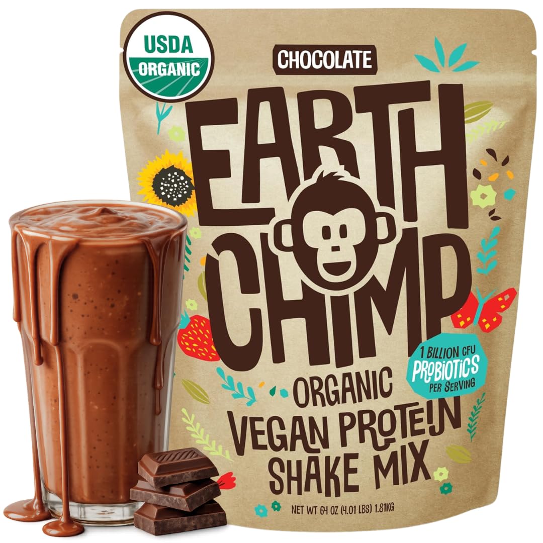 EarthChimp envase frontal chocolate mostrando marca y tamaño beneficioso