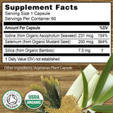 Earthier etiqueta con lista de ingredientes orgánicos y trazabilidad visible