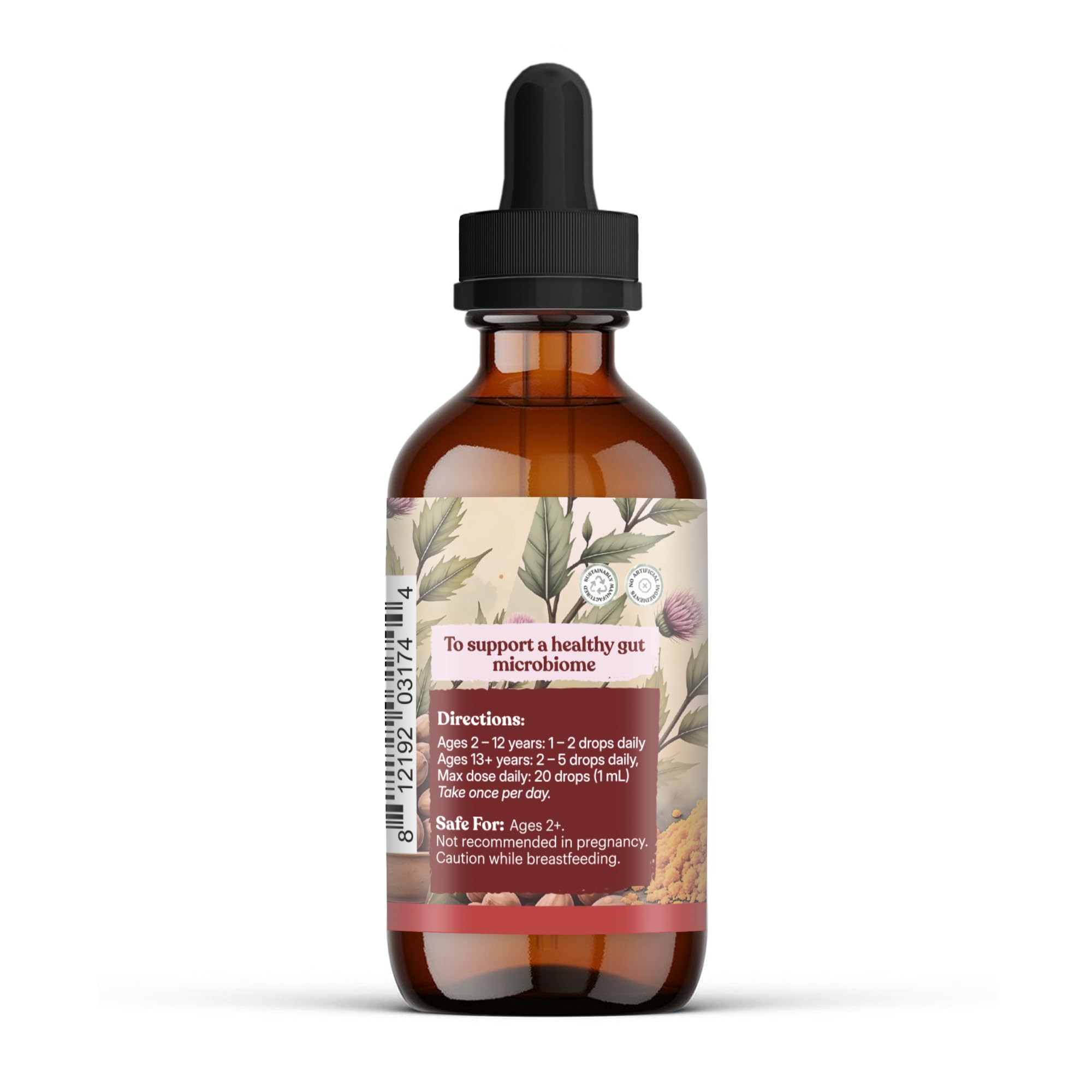 Earthley Wellness uso de la tintura con gotero para administración sublingual