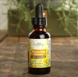 Earthley Wellness frasco junto a regla para mostrar tamaño compacto
