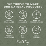 Earthley Wellness empaque abierto con información nutricional visible y clara