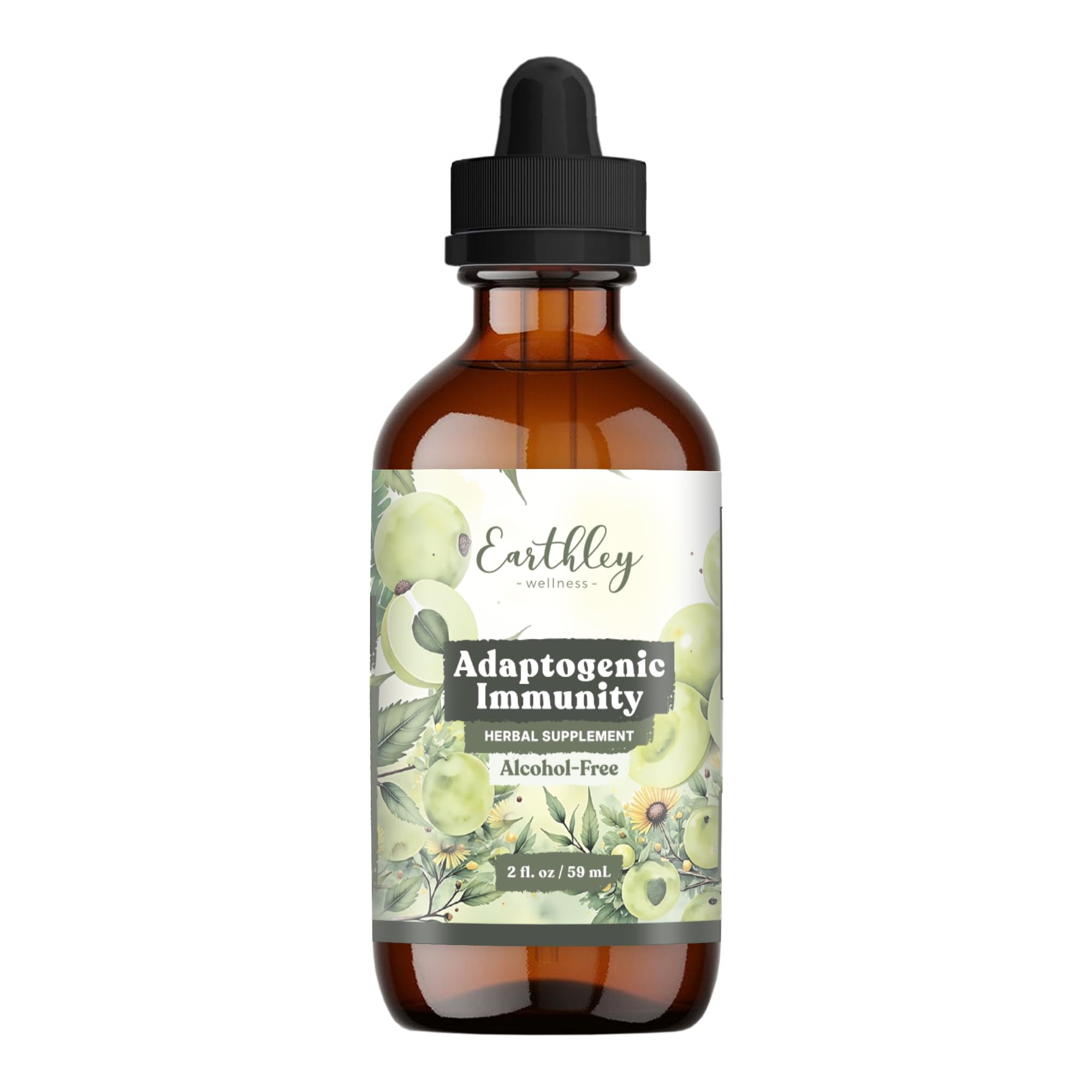 Earthley Wellness envase frontal de Adaptogenic Immunity mostrando diseño y tamaño