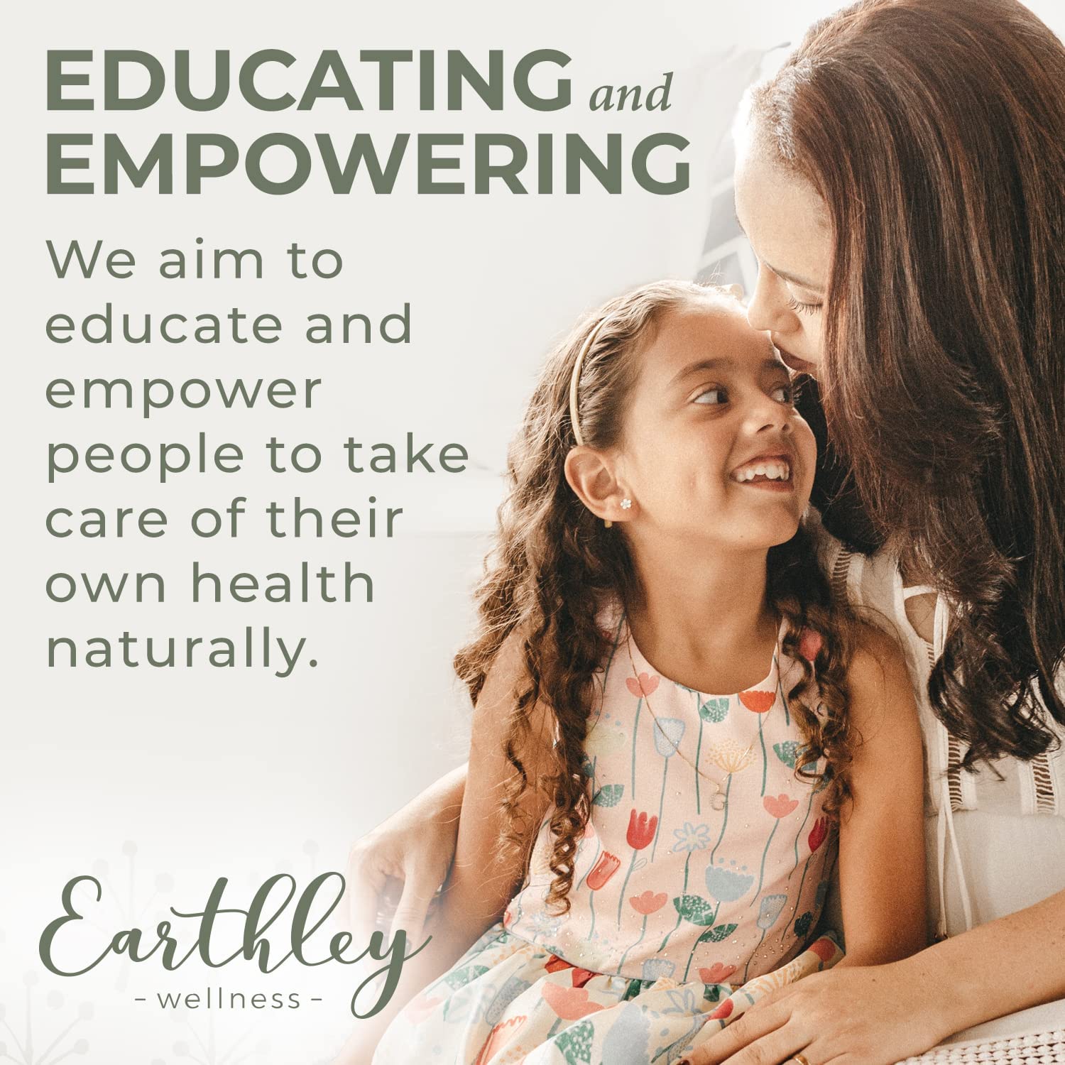 Earthley Wellness madre relajada con bebé ejemplificando bienestar
