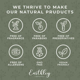 Escena lifestyle con Earthley Wellness sobre mesa, sugiere bienestar diario