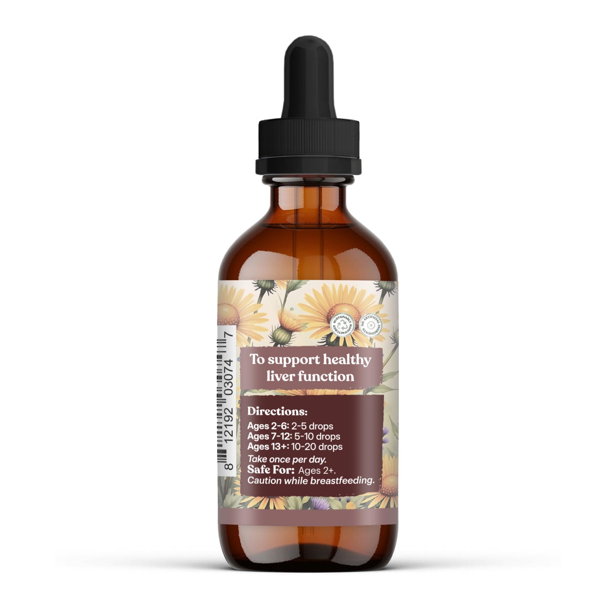 Raíz de diente de león y cúrcuma secos junto a botella Earthley Wellness apoyando limpieza