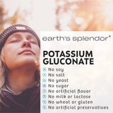 Earth's Splendor rótulo con lista de ingredientes y sin alérgenos