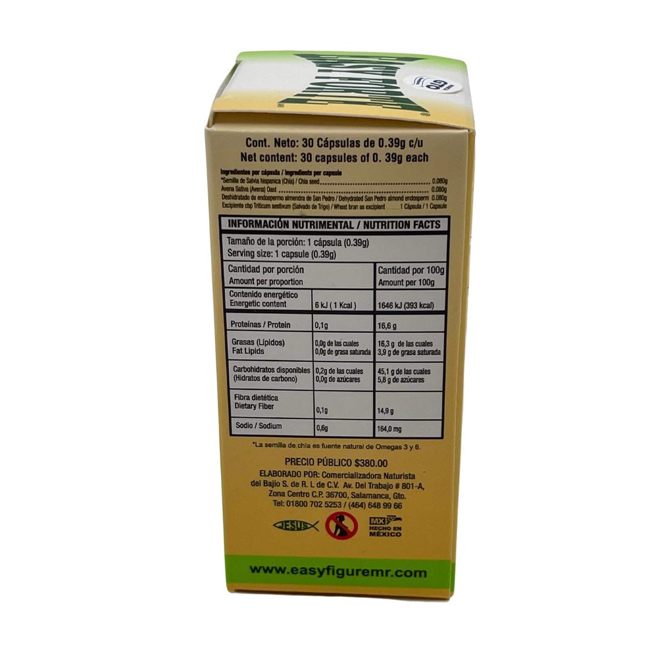 Easy Figure Easy Forte caja abierta con contenido visible, demuestra calidad del producto