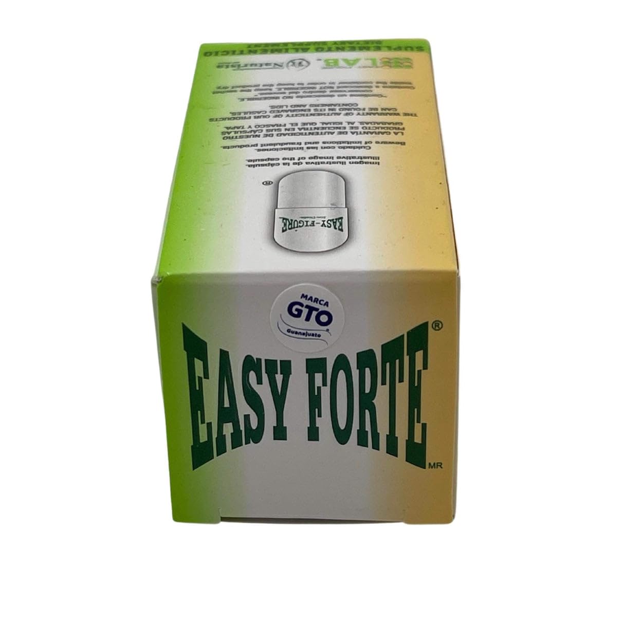 Comparación de tamaño del producto Easy Figure Easy Forte junto a una mano, muestra escala