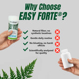 Ingredientes secos de Easy Forte: chia, avena, linaza y almendra en arreglo limpio