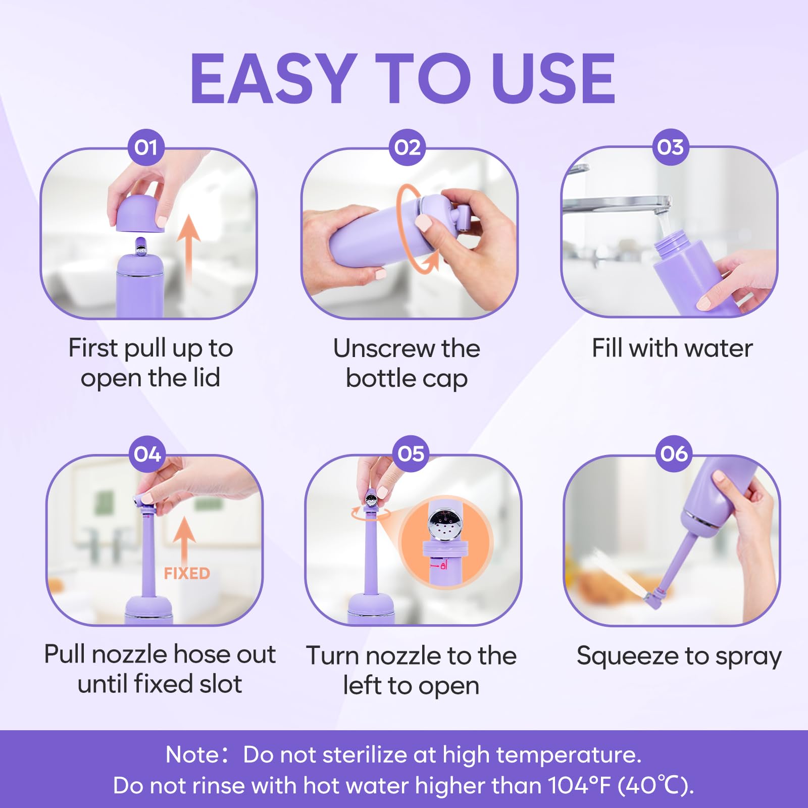 Easy@Home boquilla orientada para flujo dirigido y limpieza precisa