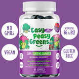 EasyPeasyGreens comparación de tamaño con mano que muestra porción