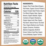 EarthChimp etiqueta con sellos USDA Organic y sin OMG mostrando credenciales limpias