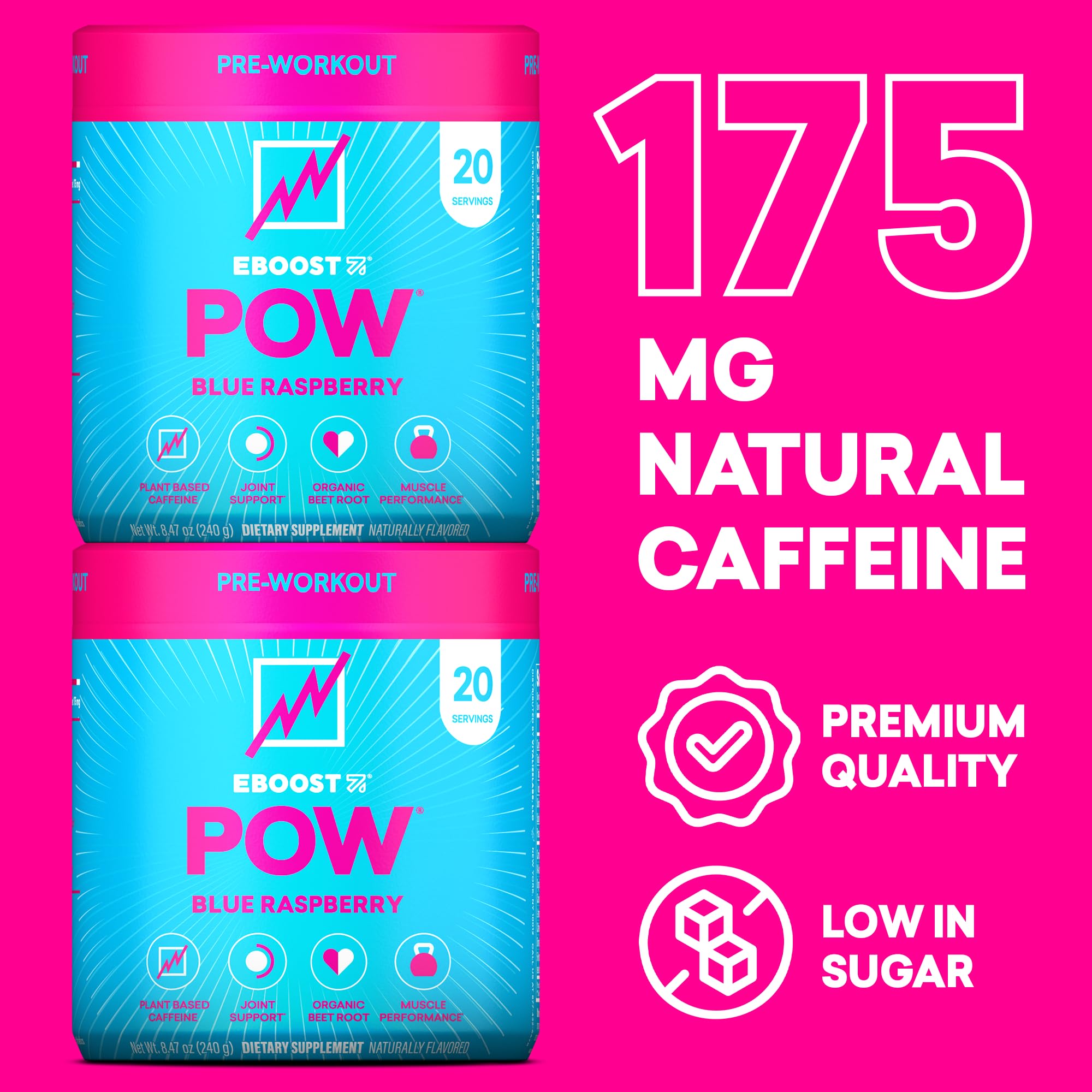 EBOOST POW etiqueta nutricional enfocada en ingredientes limpios