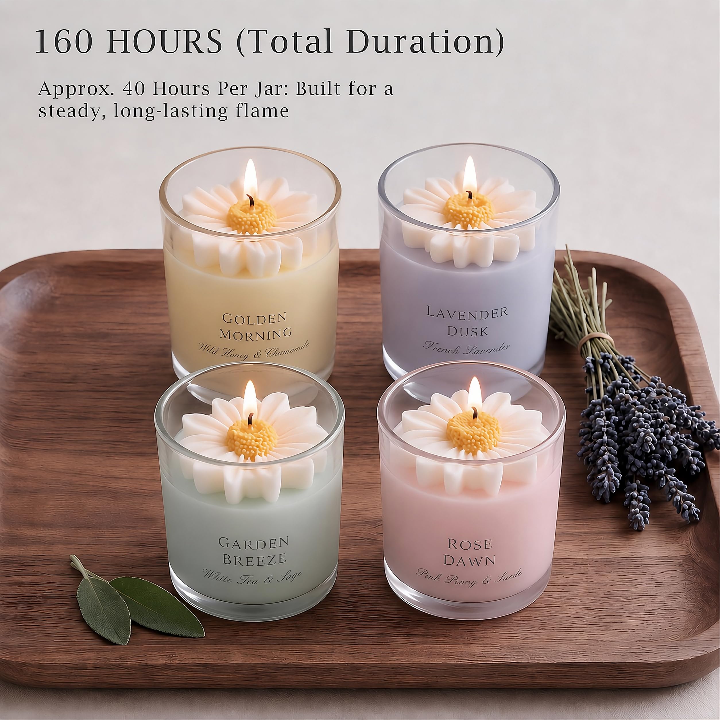 ECLAVIOS caja de regalo abierta con velas, lista para presentar como obsequio
