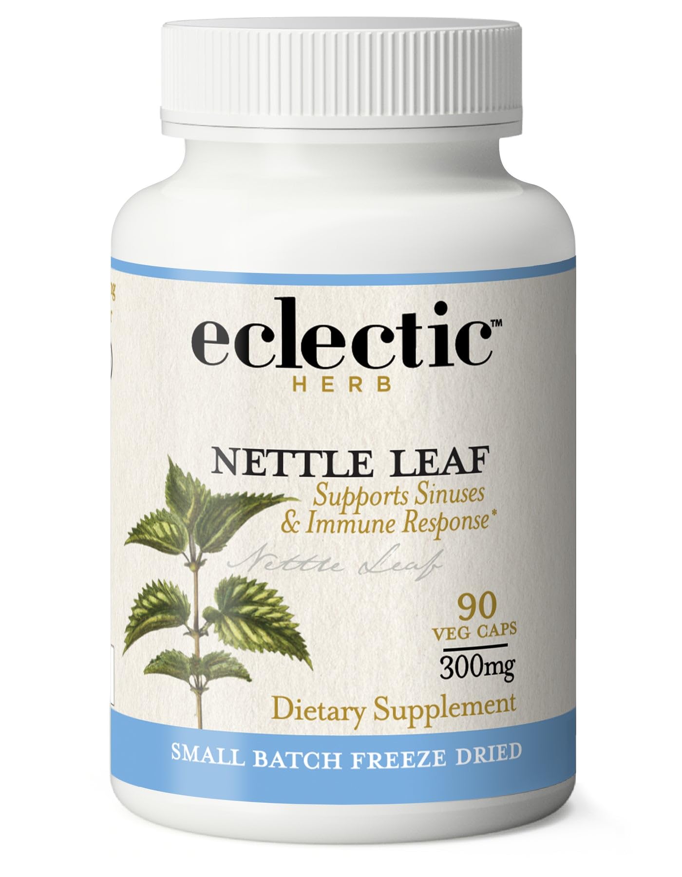 Eclectic INSTITUTE frontal del envase que muestra cápsulas y beneficios naturales
