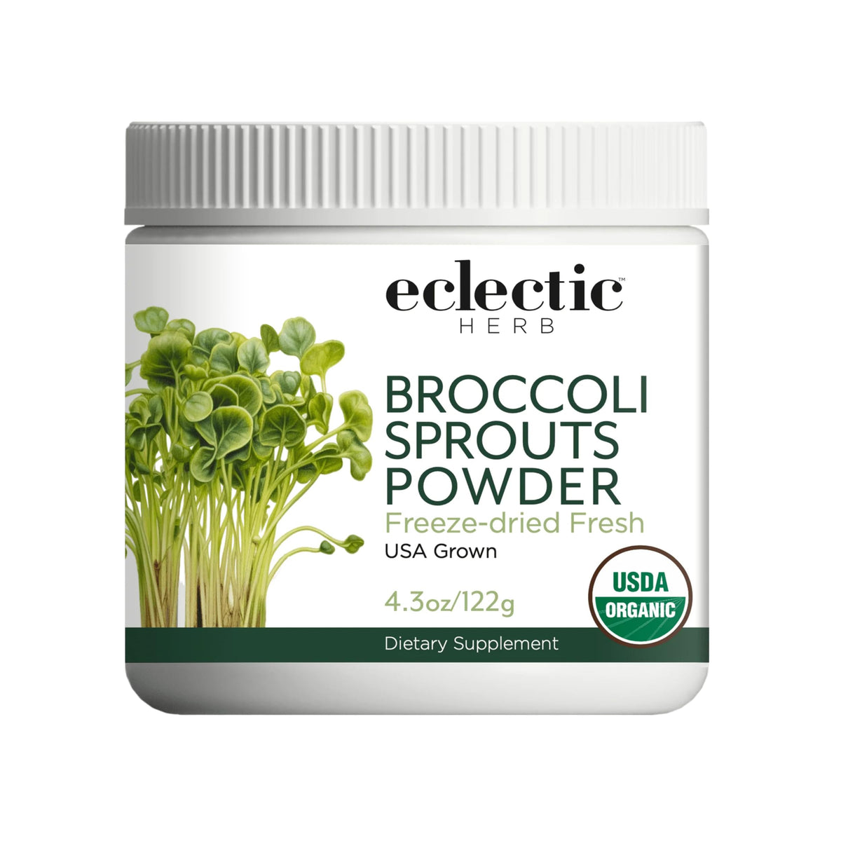 ECLECTIC INSTITUTE frente del envase mostrando etiqueta clara y beneficio nutritivo