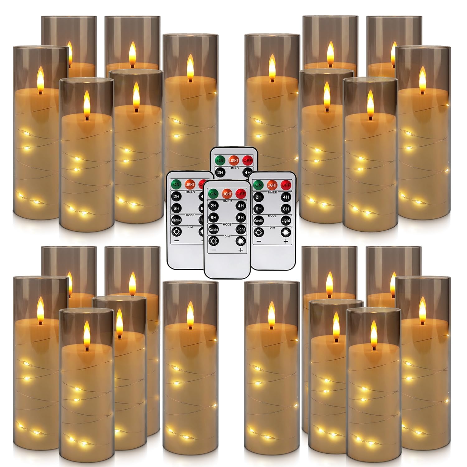 ECLHTLNY iluminación ambiental con velas que mejora atmósfera hogareña