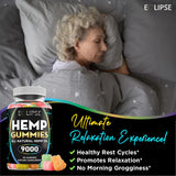 Detalle de textura de las Eclipse Hemp gummies y apariencia atractiva