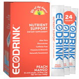 Eco Drink frente del empaque mostrando 24 sobres y conveniencia