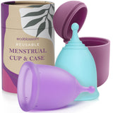 EcoBlossom vista frontal del paquete con funda, cómoda protección menstrual