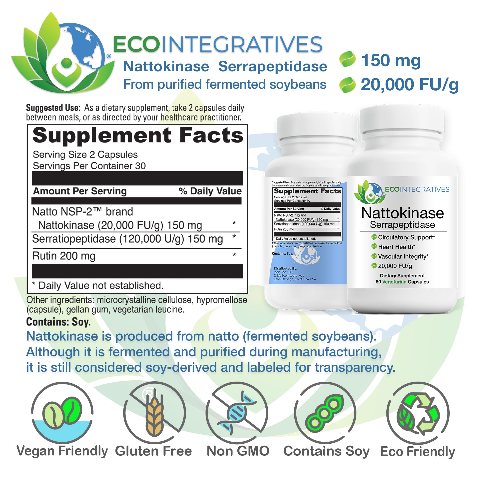 EcoIntegratives cápsula vegetal en mano para dosificación fácil y pura