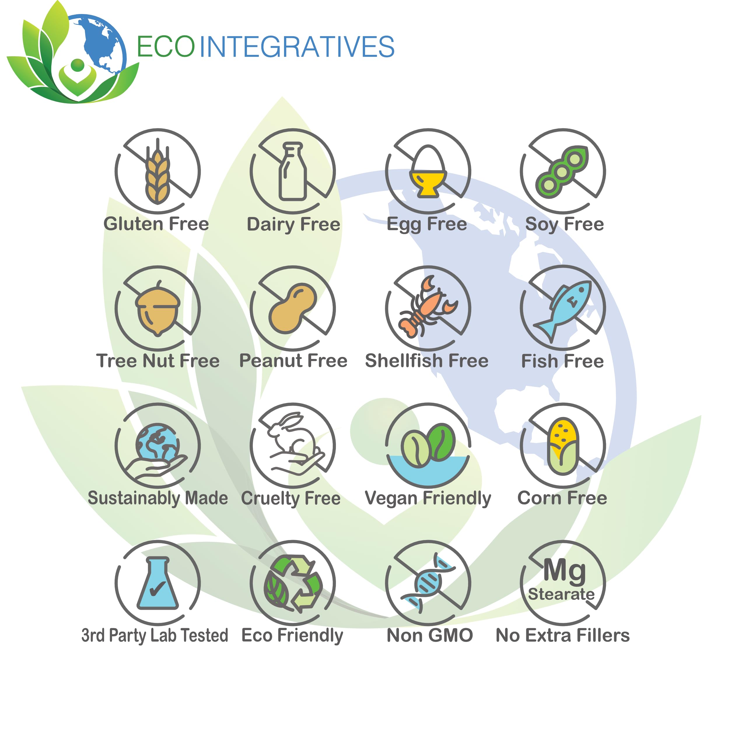 EcoIntegratives polvo/ingrediente en close-up, beneficio calidad farmacéutica