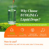 ECOLINIA botella 2 oz junto a regla, referencia de tamaño práctico