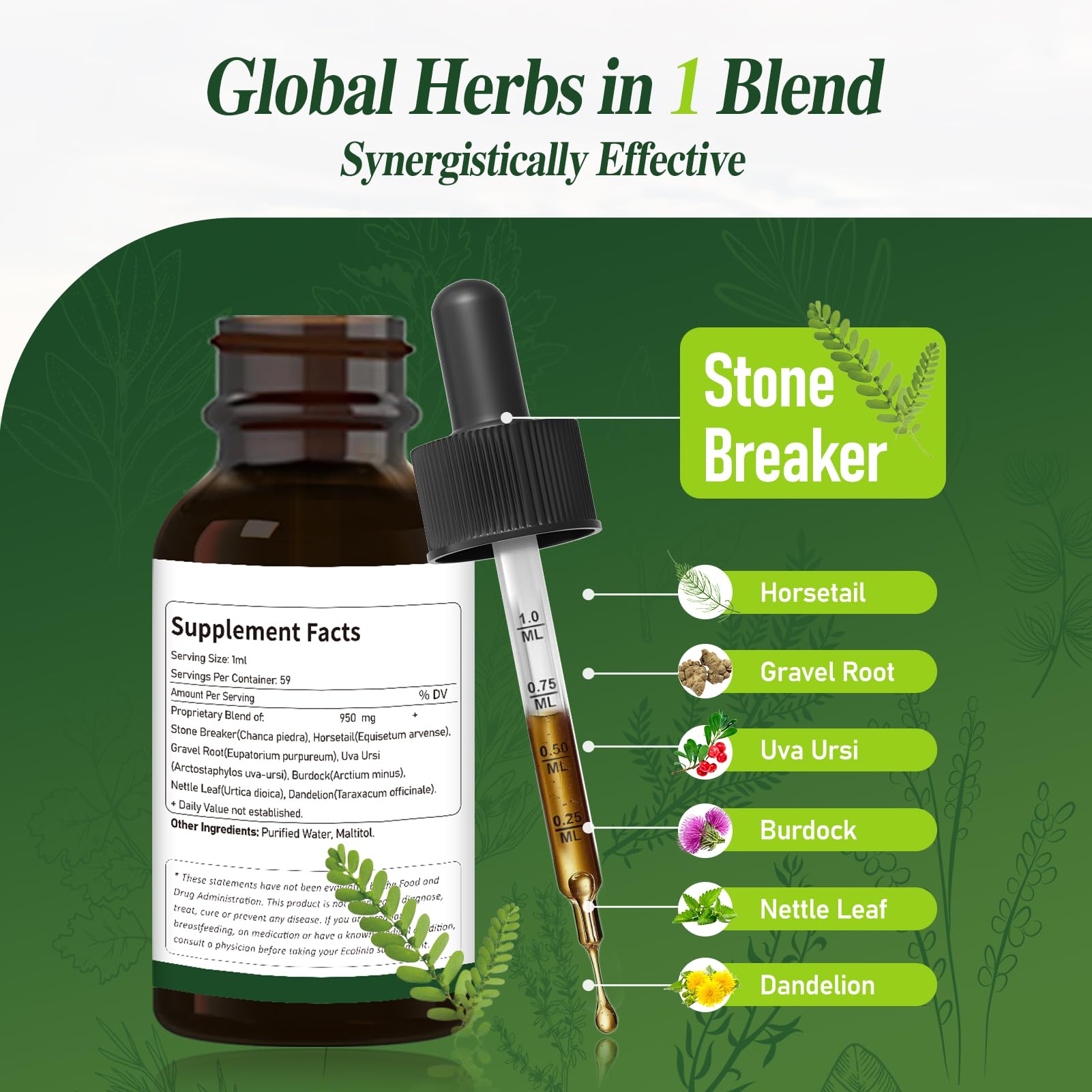 ECOLINIA plantas frescas cosechadas a mano usadas en la fórmula que aportan pureza herbal