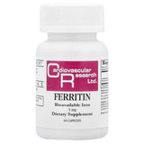 Ecological Formulas frasco frontal de Ferritin 60 cápsulas con etiqueta clara y sin alérgenos