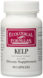 Ecological Formulas frasco de kelp 90 cápsulas, presentación práctica y mineral natural