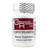 Ecological Formulas frasco blanco Lipothiamine mostrando etiqueta y beneficio de mejor absorción