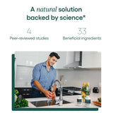 EcoNugenics ProstaCaid en mano para comparar escala y dosis sugerida