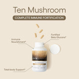 EcoNugenics cápsulas Ten Mushroom detalle de cápsulas veganas beneficios