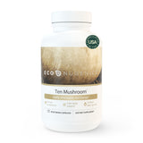 EcoNugenics frasco Ten Mushroom frontal mostrando etiqueta y beneficios