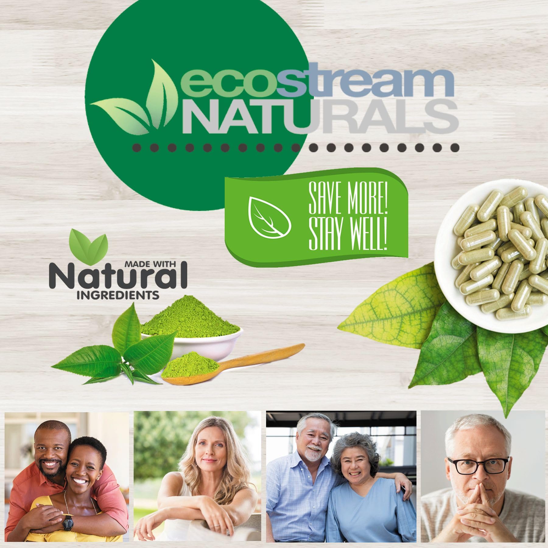 ecostream Naturals cápsula al lado de regla para comparar tamaño
