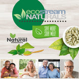 ecostream Naturals cápsula al lado de regla para comparar tamaño