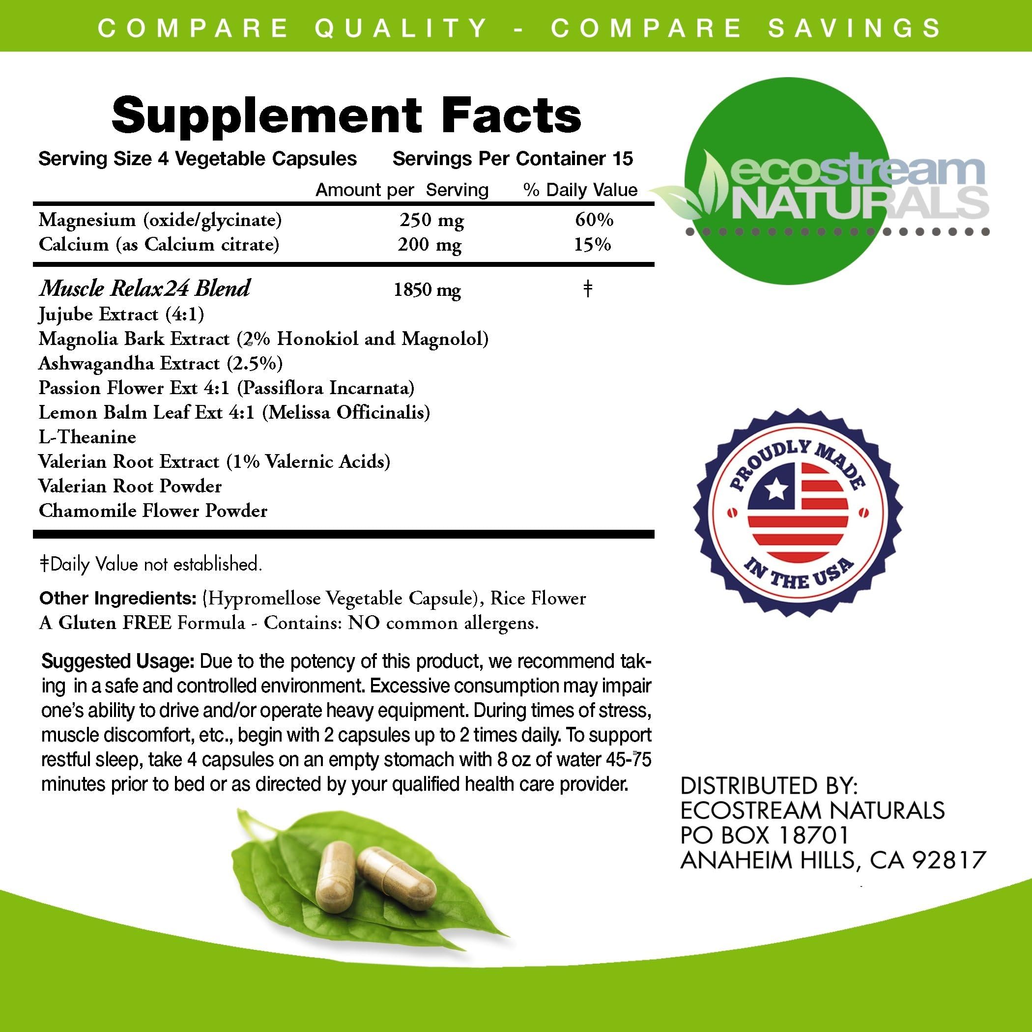 ecostream Naturals etiqueta con ingredientes y claridad de fórmula