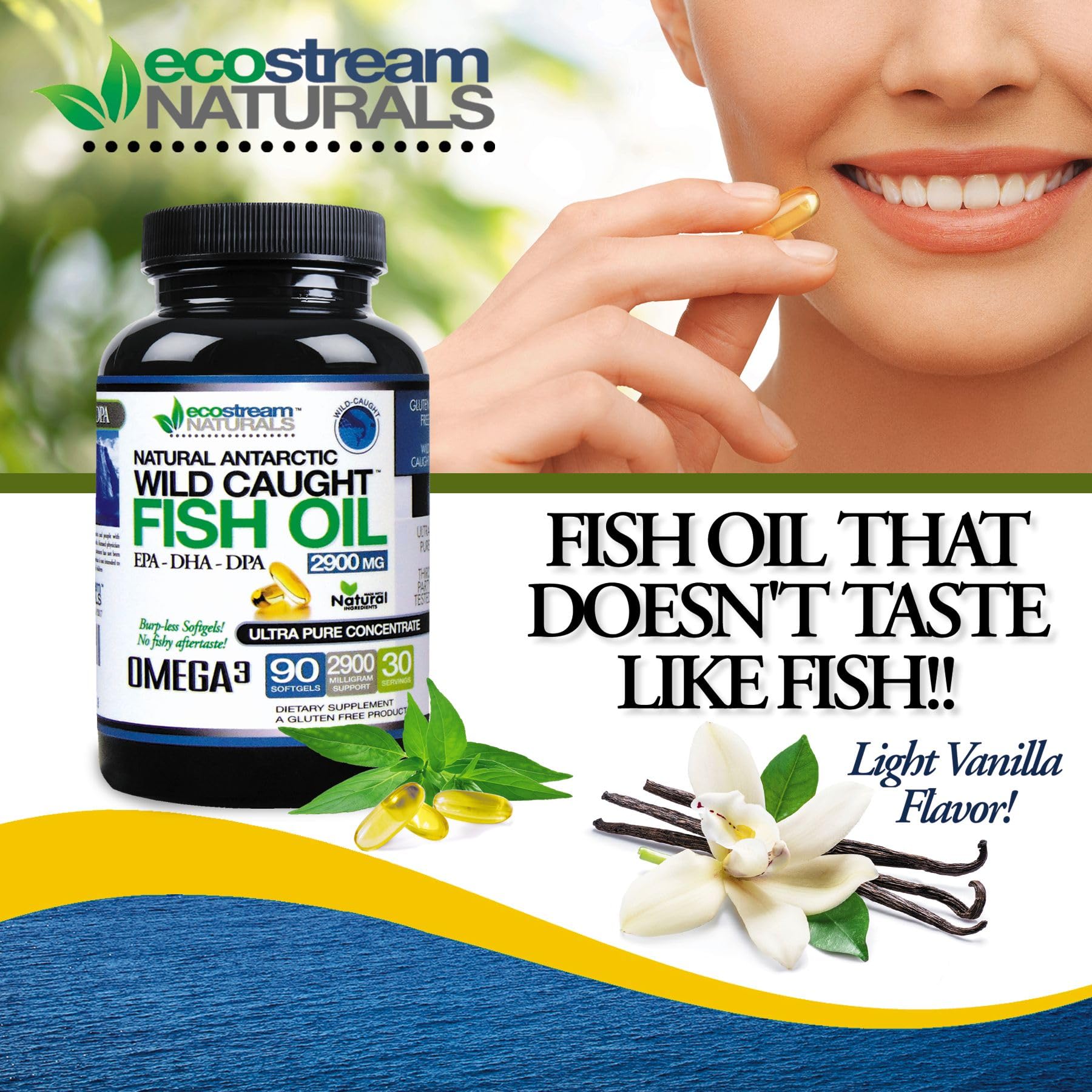 ecostream Naturals primer plano de cápsulas que muestra textura y pureza