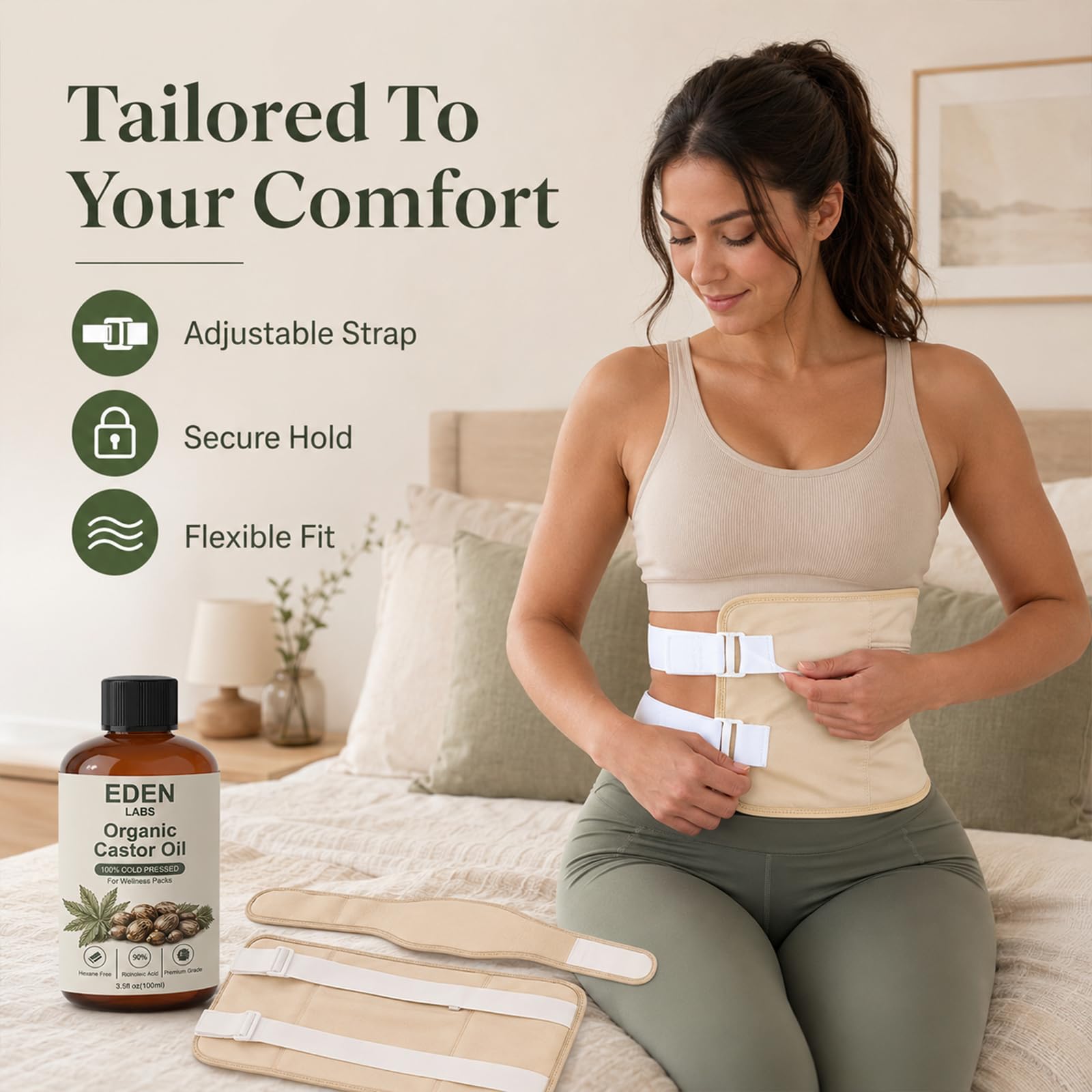 Eden Labs Castor Oil capa interior resistente a fugas que facilita uso limpio