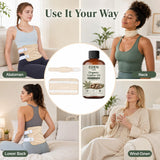 Eden Labs Castor Oil compresa en pie mostrando alivio localizado y precisión