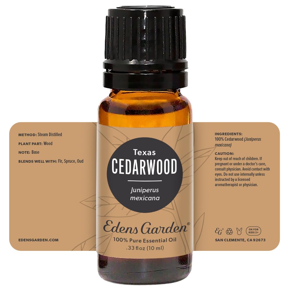 Composición de aceites que armonizan con Edens Garden Cedro Texas para blends