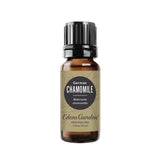 Edens Garden chamomile frente muestra botella y tapa, aromaterapia segura