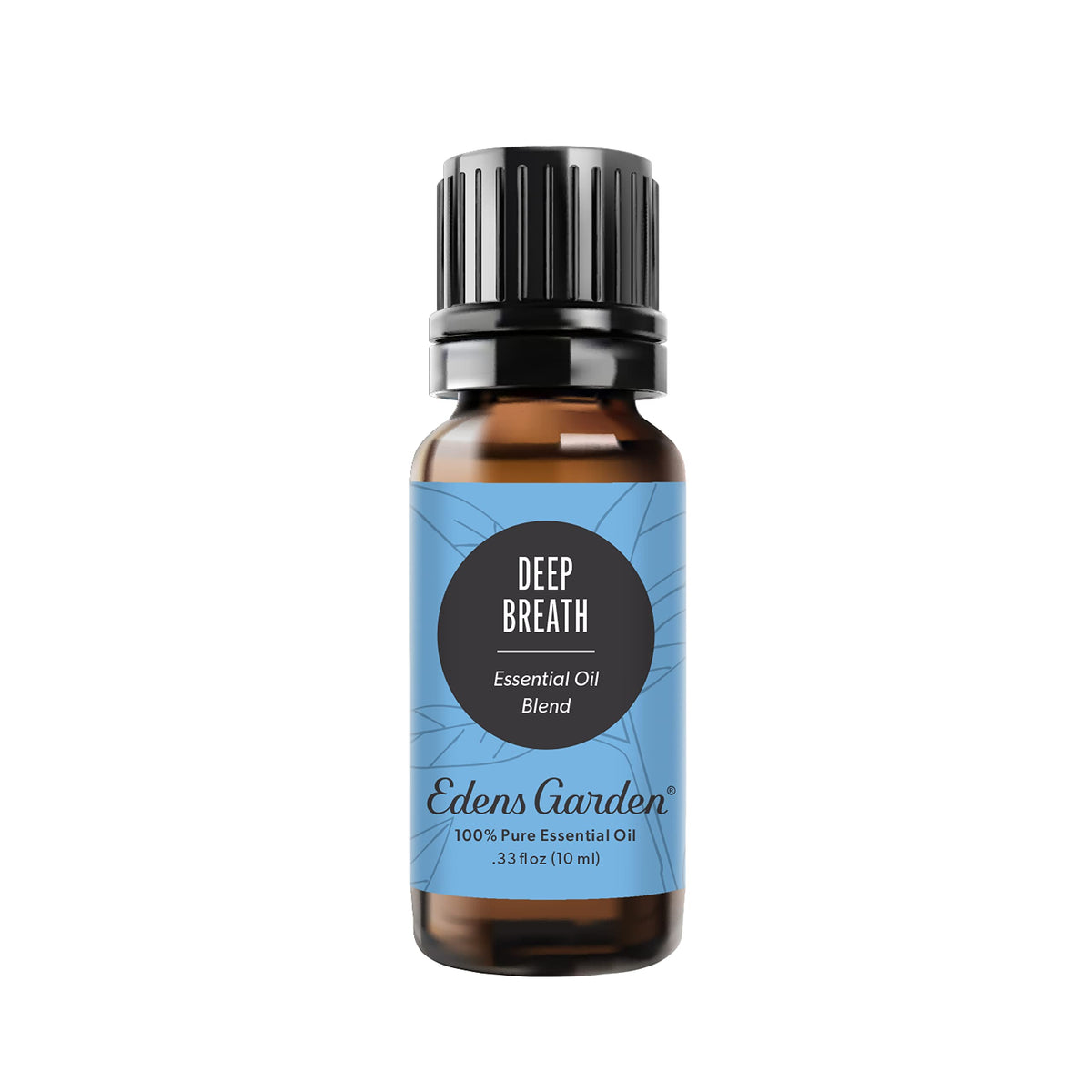 Edens Garden botella frontal con mezcla Deep Breath muestra profesionalidad y pureza