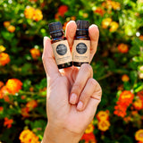 Edens Garden etiqueta con ingredientes claros y beneficios aromáticos