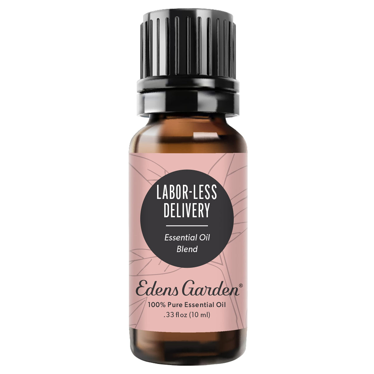 Edens Garden frasco delantero de Labor-Less con etiqueta clara y diseño premium