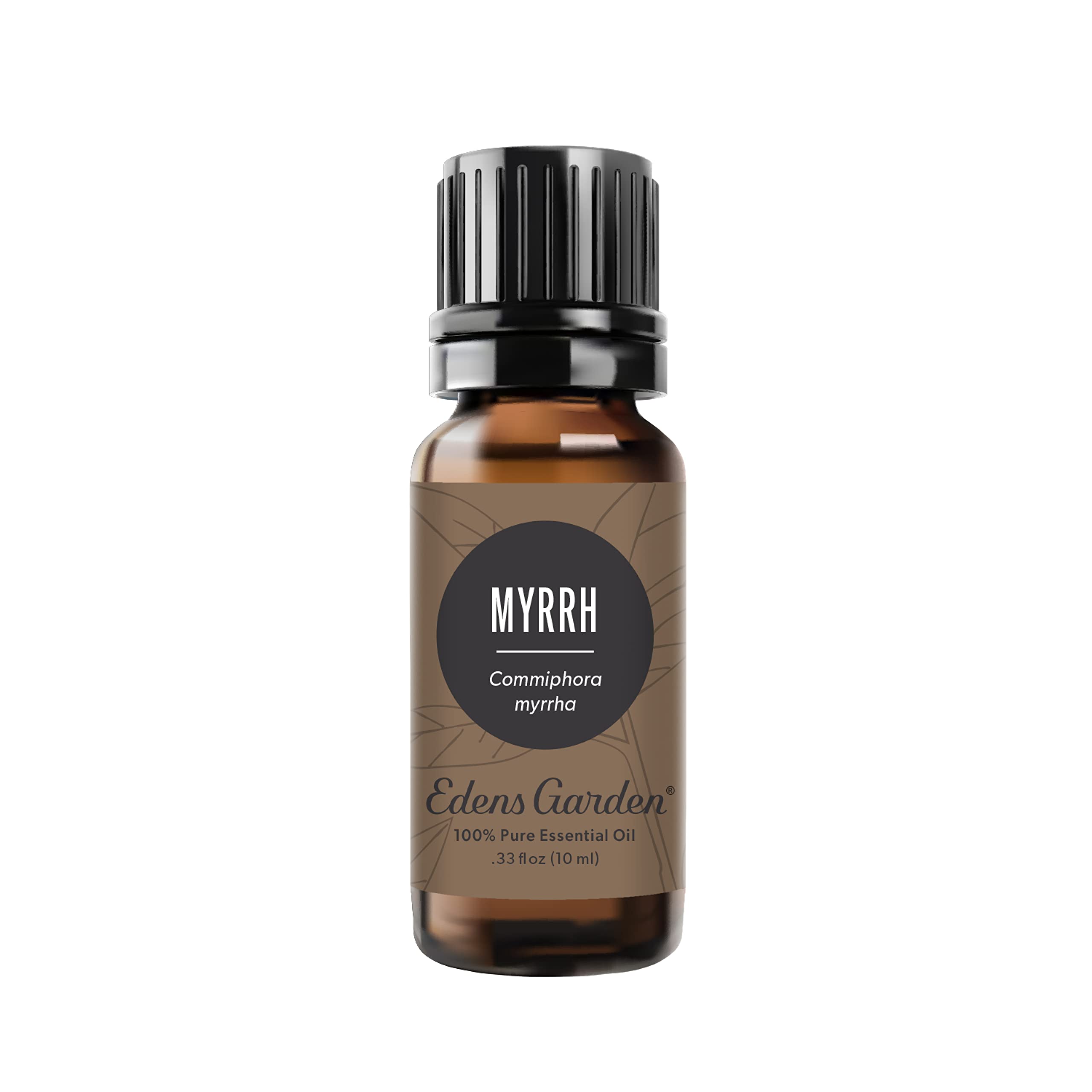 Edens Garden frasco de Mirra 10 ml vista frontal mostrando diseño y tamaño