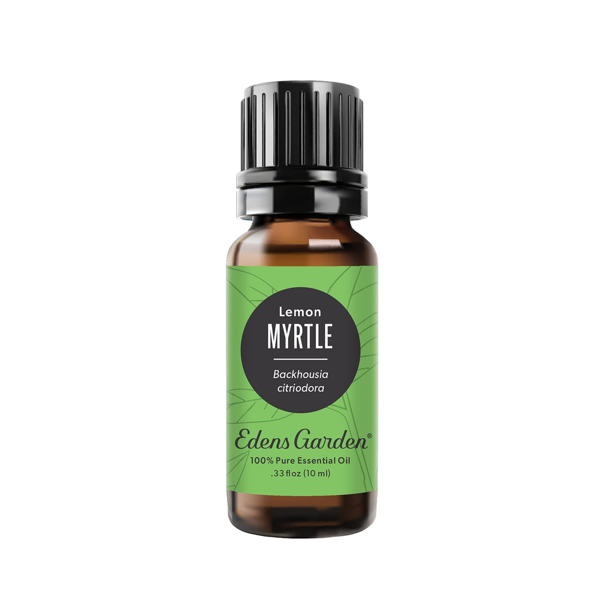 Edens Garden botella frontal mostrando aceite Myrtle-Lemon para aroma fresco